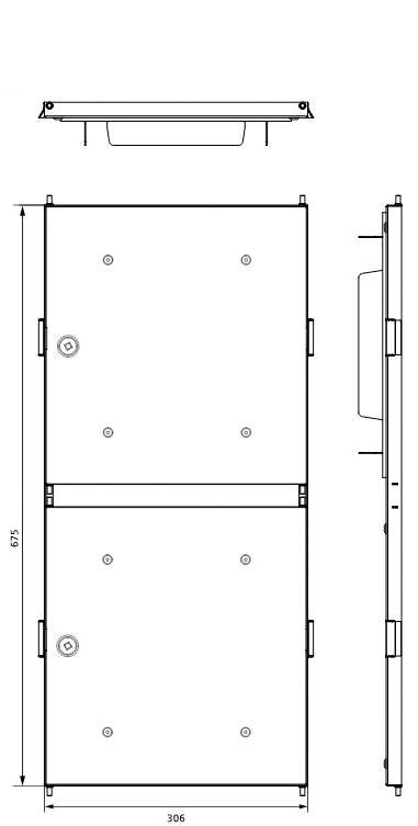 Design-Doppeltür für LIV-Fuß
