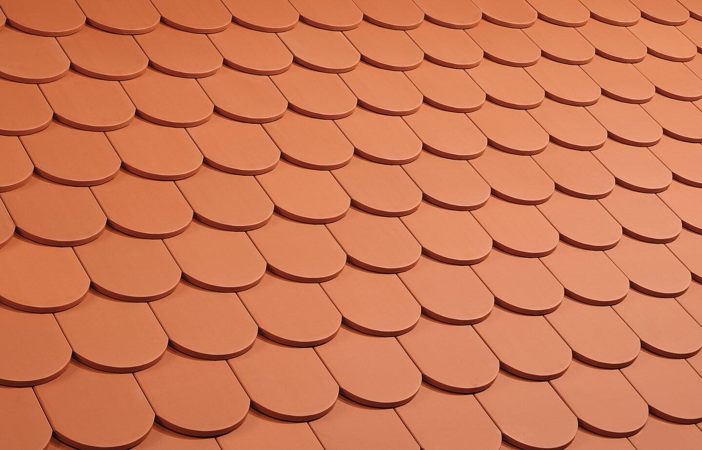 Tuiles plates écaille - Tuile standard Rouge naturel | Motif de surface toît | © © ERLUS AG 2021