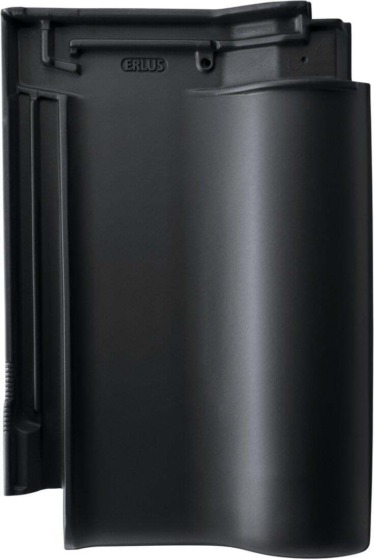 E 58 PLUS - Schwarz Matt | Flächenziegelbild | © © ERLUS AG 2021