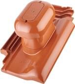 E 58 RS - ALU-SYSTEM Sanitärlüfter DN 125 komplett rot - alu | Lieferprogrammbild
