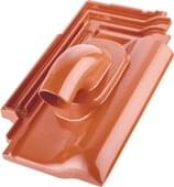 E 58 RS - ALU-SYSTEM Durchführungsziegel für Solaranlagen rot - alu | Lieferprogrammbild