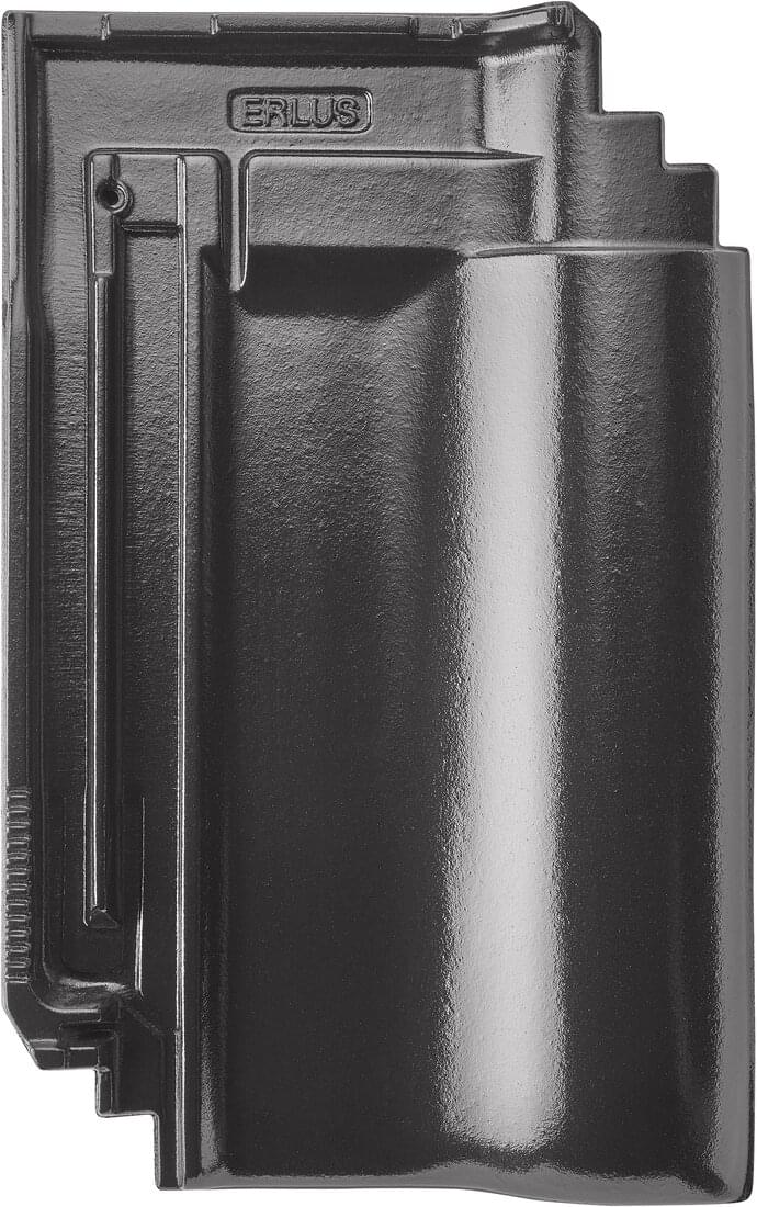 E 58 S - Diamantschwarz | Flächenziegelbild | © ERLUS AG 2021