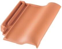 E58 S - Pent roof verge tile right Natural red | Image product range | © © ERLUS AG 2021