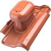 E 58 SL - ALU-SYSTEM Sanitärlüfter DN 125 komplett naturrot/rot engobiert | Lieferprogrammbild | © © ERLUS AG 2021