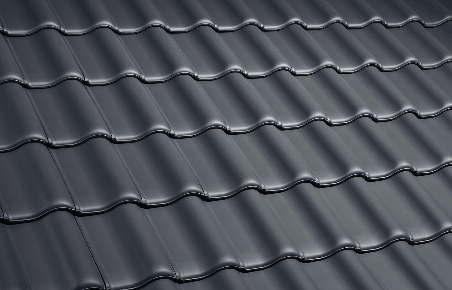 E 58 SL-D - Standard tile Slate Grey (through-coloured) | Image roof surface