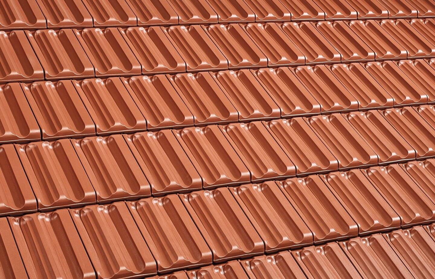 Falzziegel (Interlocking Tile) - Red | Image roof surface | © © ERLUS AG 2021