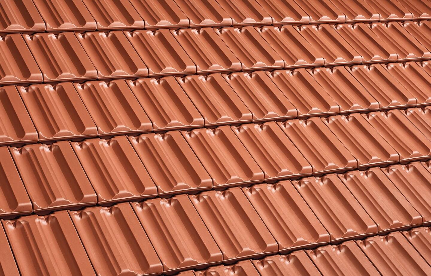 Großfalzziegel - Red | Image roof surface | © © ERLUS AG 2021
