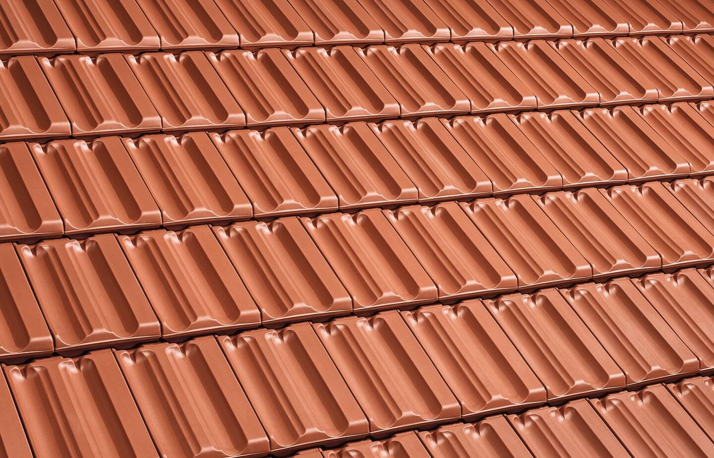 Großfalzziegel - Rot | Dachflächenbild | © © ERLUS AG 2021