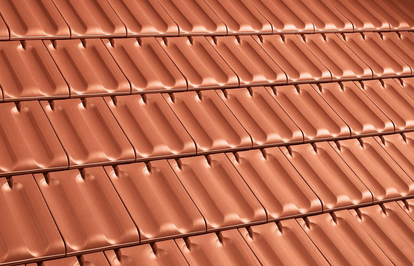 Großfalzziegel XXL® - Red | Image roof surface | © © ERLUS AG 2021