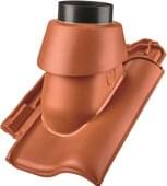 E 58 S - KERAMIK Thermenadapter DN 70/110 komplett (Dachneigung 20-40°) Rot | Lieferprogrammbild