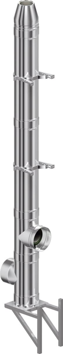 ACE, ERLUS Ziegel Überdruckabgasleitung, einzügig mit Multifunktionsschacht - Rendering | © ERLUS AG 2018